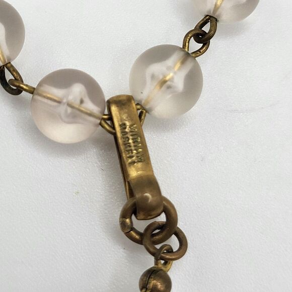 Miriam Haskell Clear Beaded Floral Choker Collar Necklace 17in - Picture 3 of 6